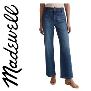 Madewell The Perfect Vintage Patch Pocket Wide Leg Jeans Size 33P NWOT